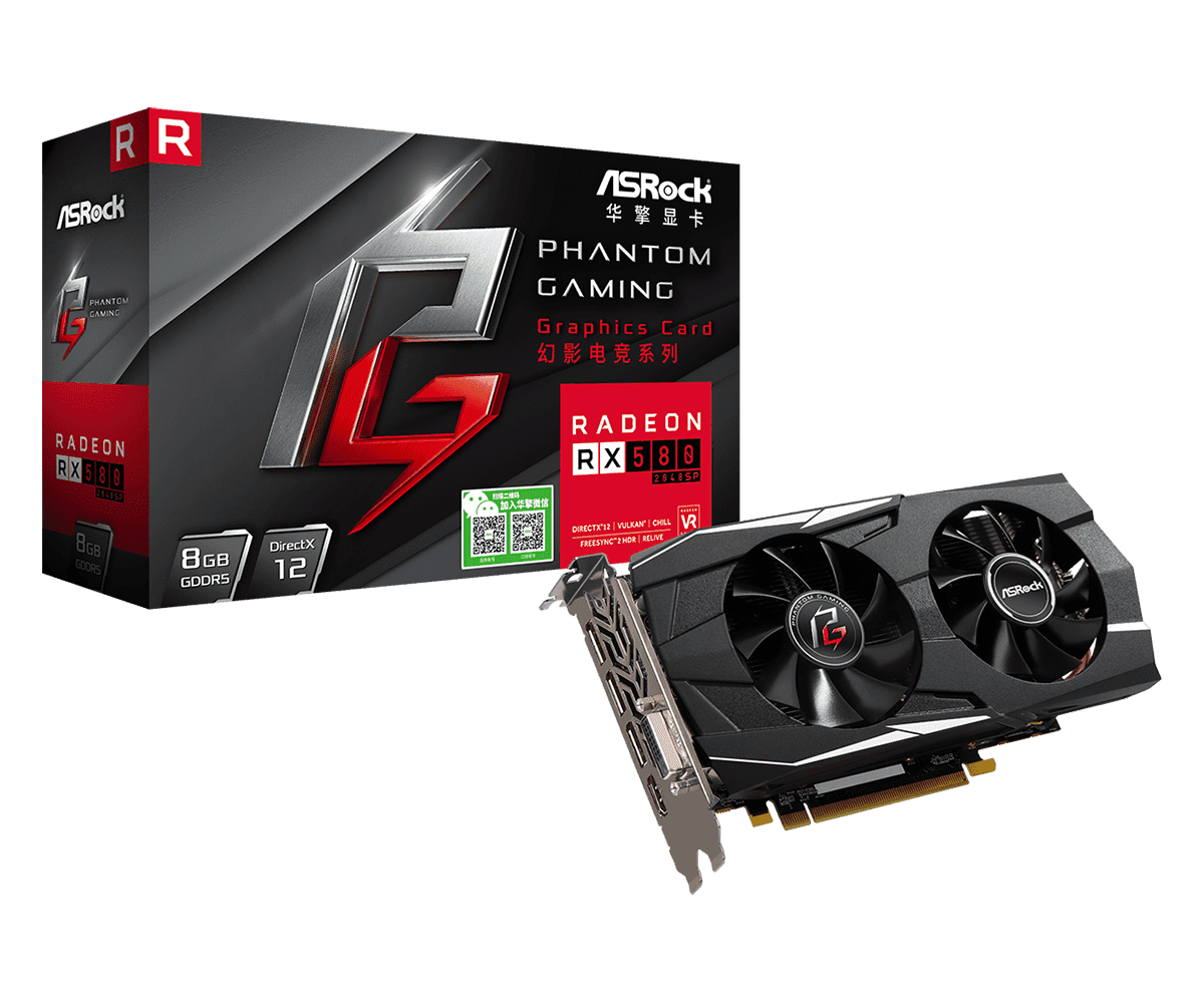 华擎科技 | AMD 幻影电竞 D Radeon™ RX580 2048SP 8G
