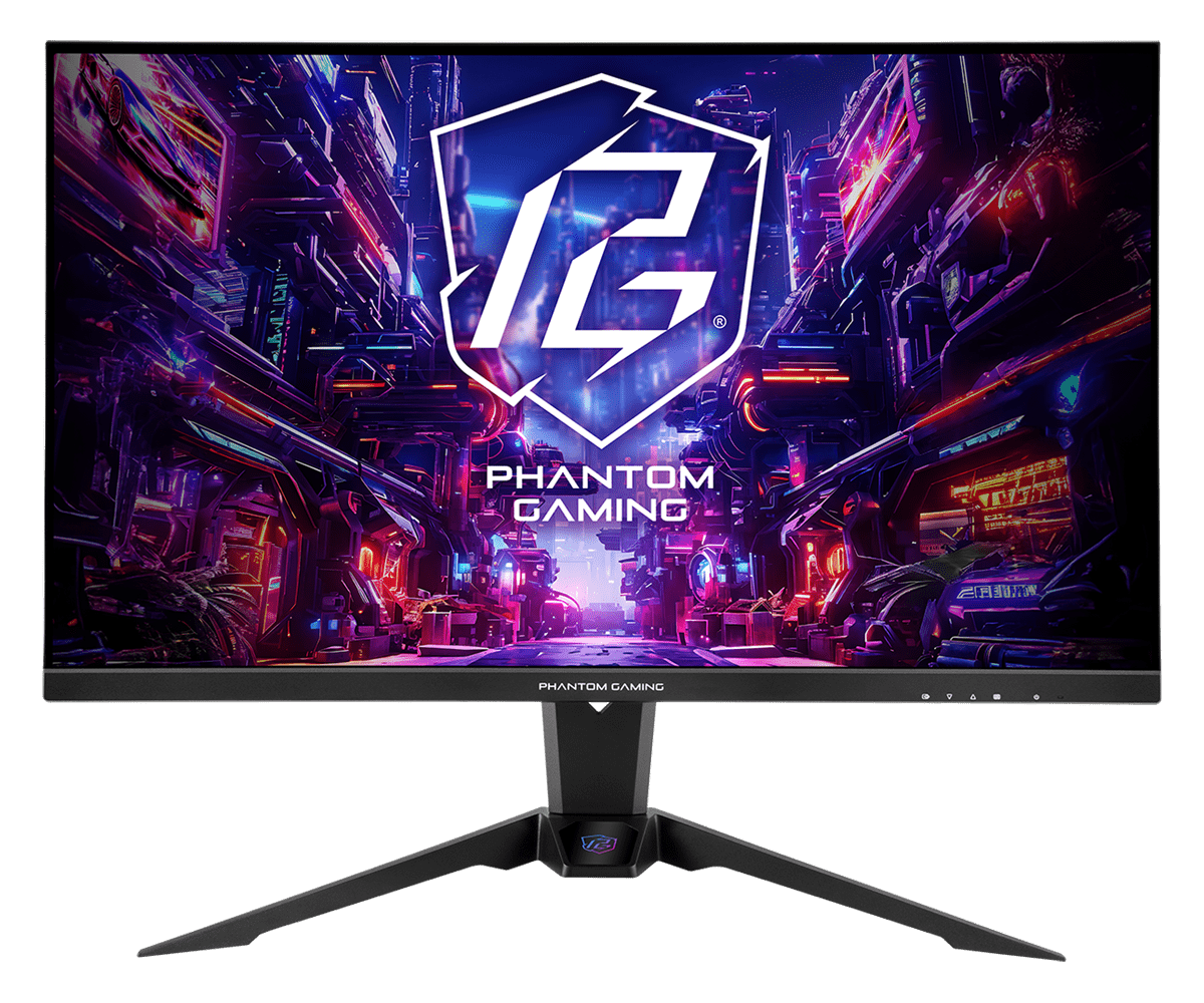 Asrock phantom gaming pg32qft | 32" qhd ips | 180hz 1ms | displayhdr 400 freesync | gaming monitor 1 Asrock phantom gaming pg32qft 32 qhd ips gaming monitor sprednji pogled