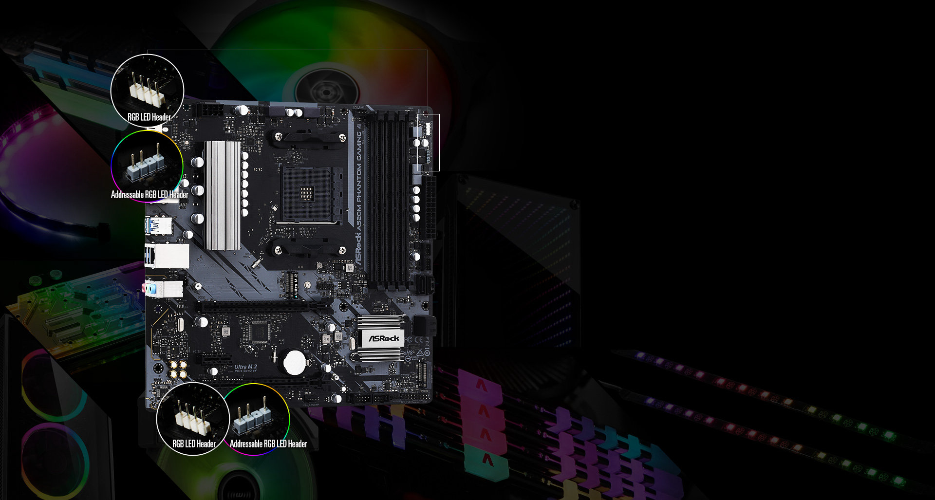 ASRock A520M PHANTOM GAMING 4 AM4 Micro ATX AMD Motherboard 