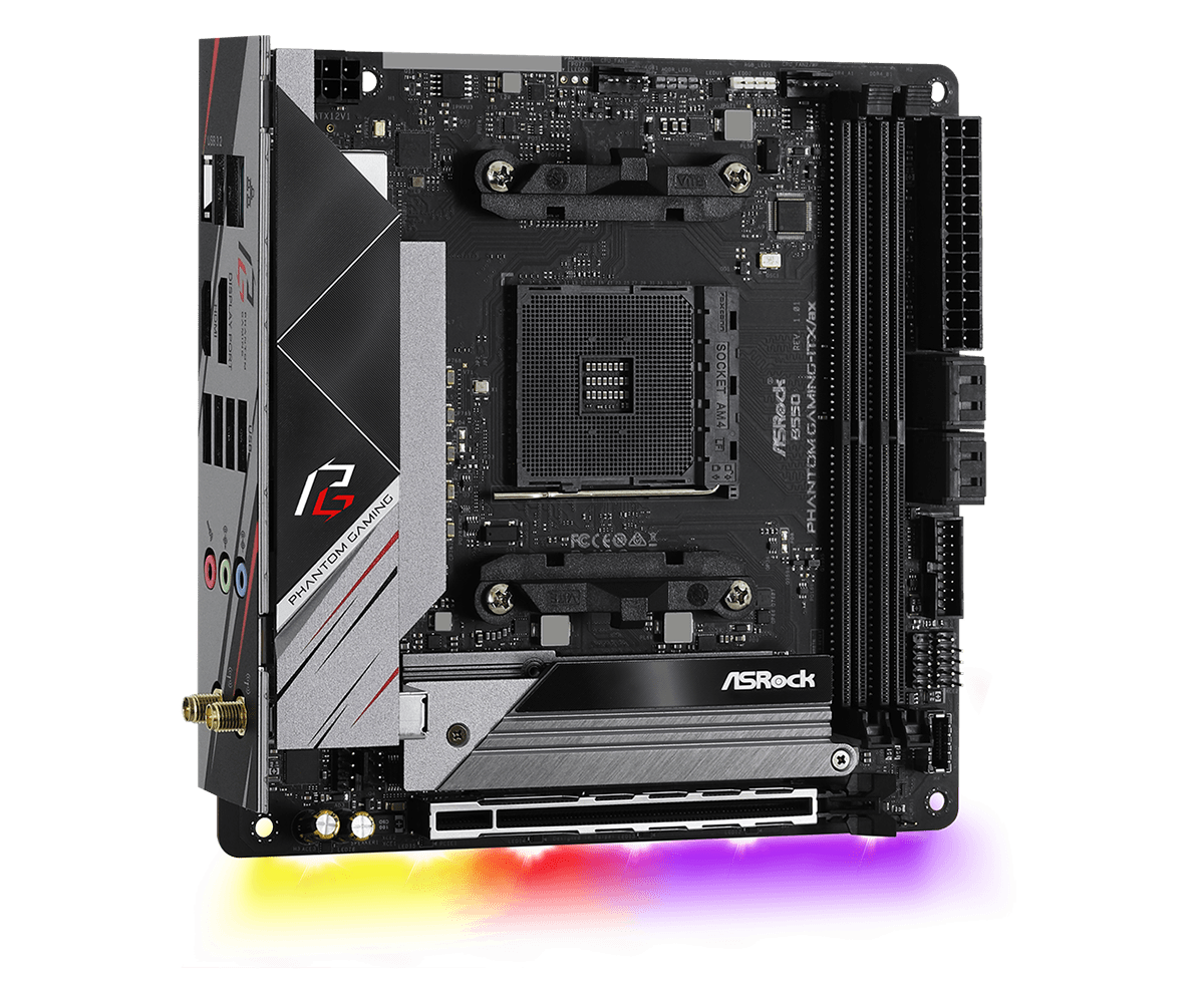 ASRock B550 Phantom Gaming-ITX/ax em perspectiva