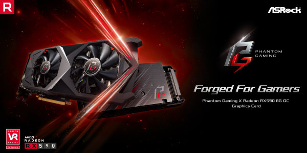 ASRock announces Phantom Gaming X Radeon RX590 8G OC graphics card that is forged for gamers