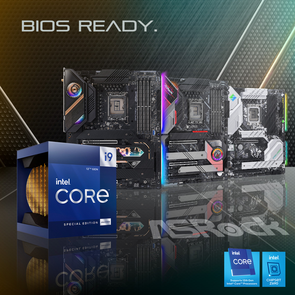 Prova le massime prestazioni di Intel® Core i9-12900KS su schede madri ASRock