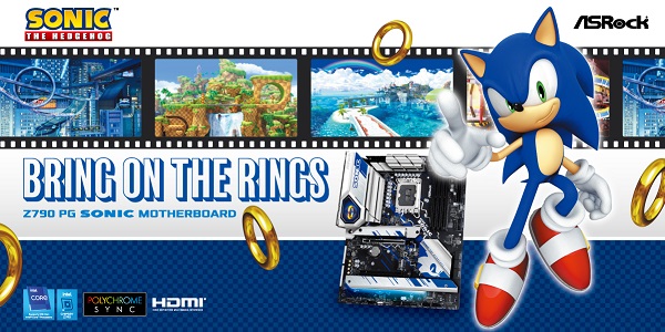 ASRock Z790 PG SONIC Launches Officially licensed Sonic the HedgehogTM inspired motherboard will accelerate your gaming!