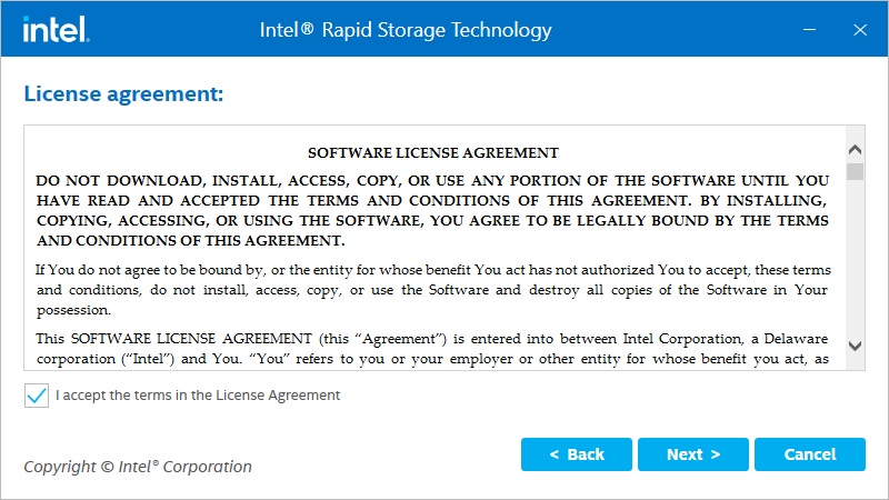 How to check the RAID configuration via the Intel RST application under Windows 11?